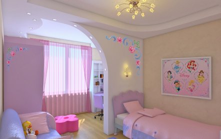 Дизайн и фото гипсокартонных потолков для детской комнаты и спальни