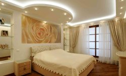 Варианты дизайна и фото гипсокартонных потолков для спальни