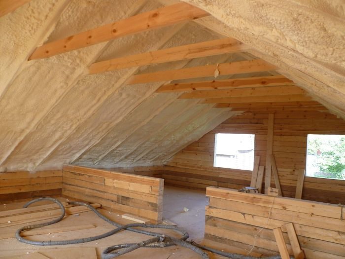 утепление крыши в деревянном доме