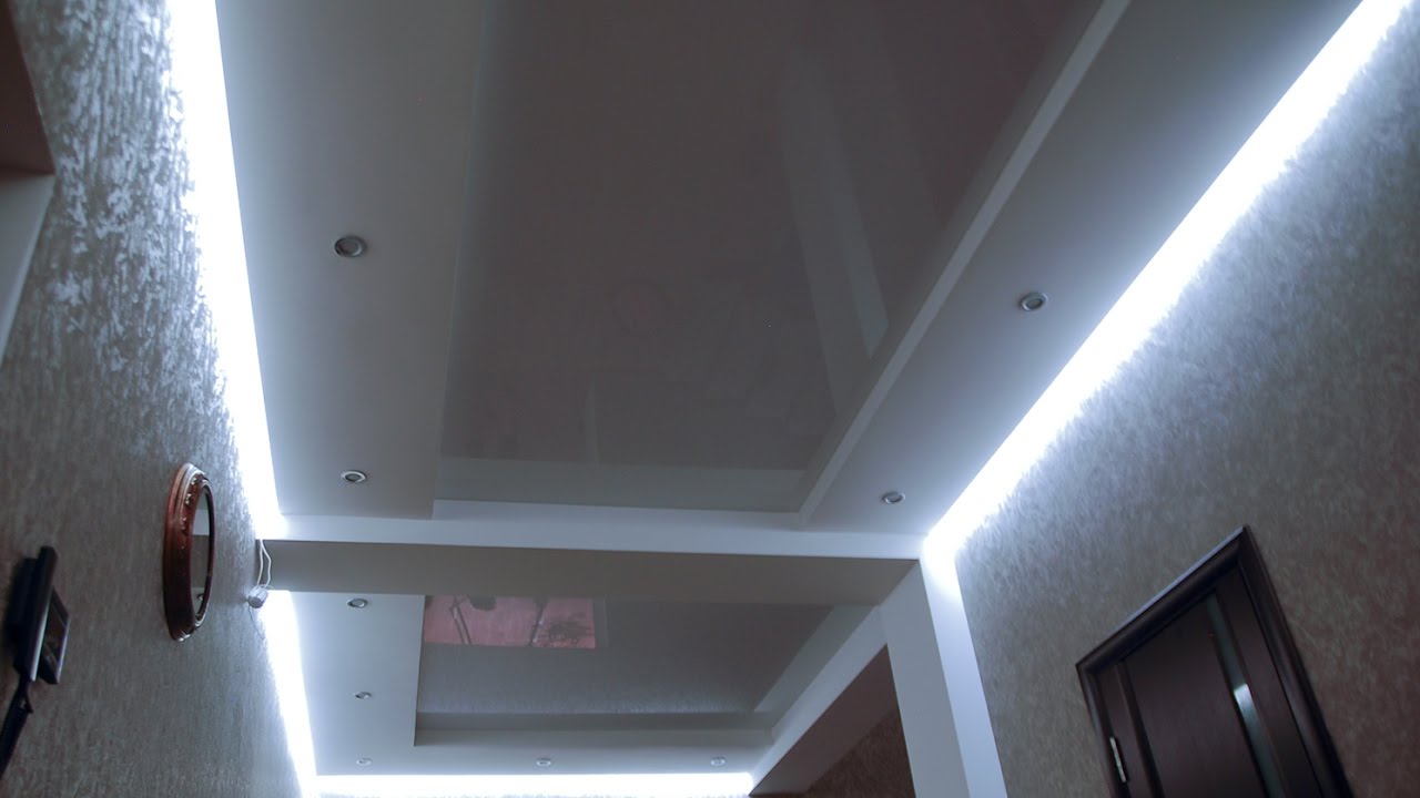 Потолки из гкл с подсветкой фото