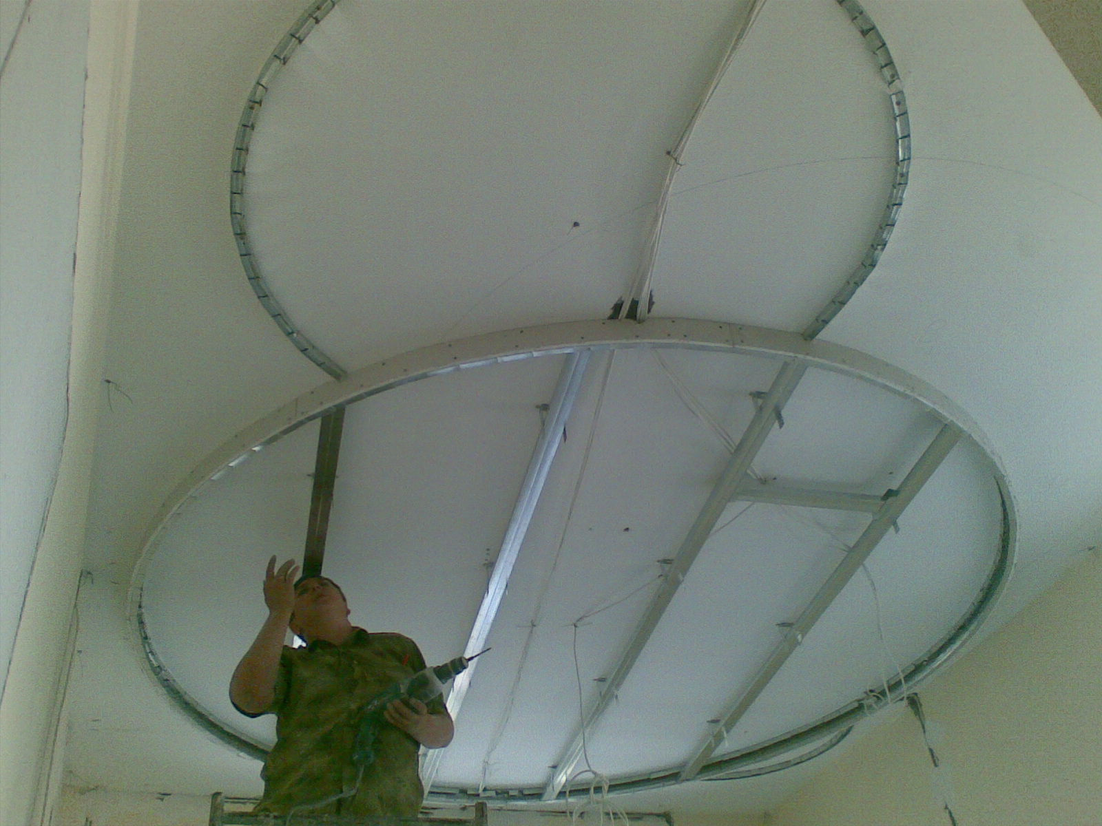 Подвесной потолок из гипсокартона своими руками фото