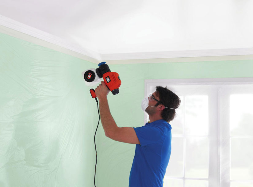 Покраска потолка краскопультом водоэмульсионной краской и стен: цена .