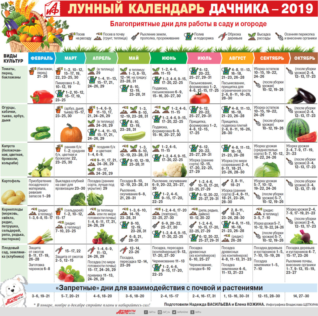 Уборка овощных культур по лунному календарю