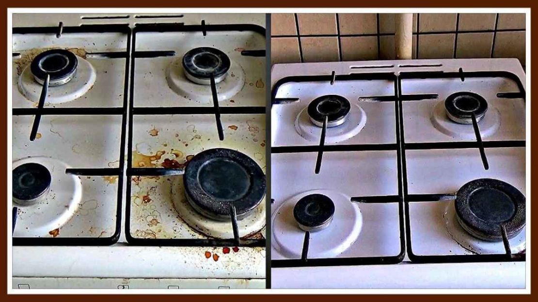 Как отмыть плиту от пригоревшего жира